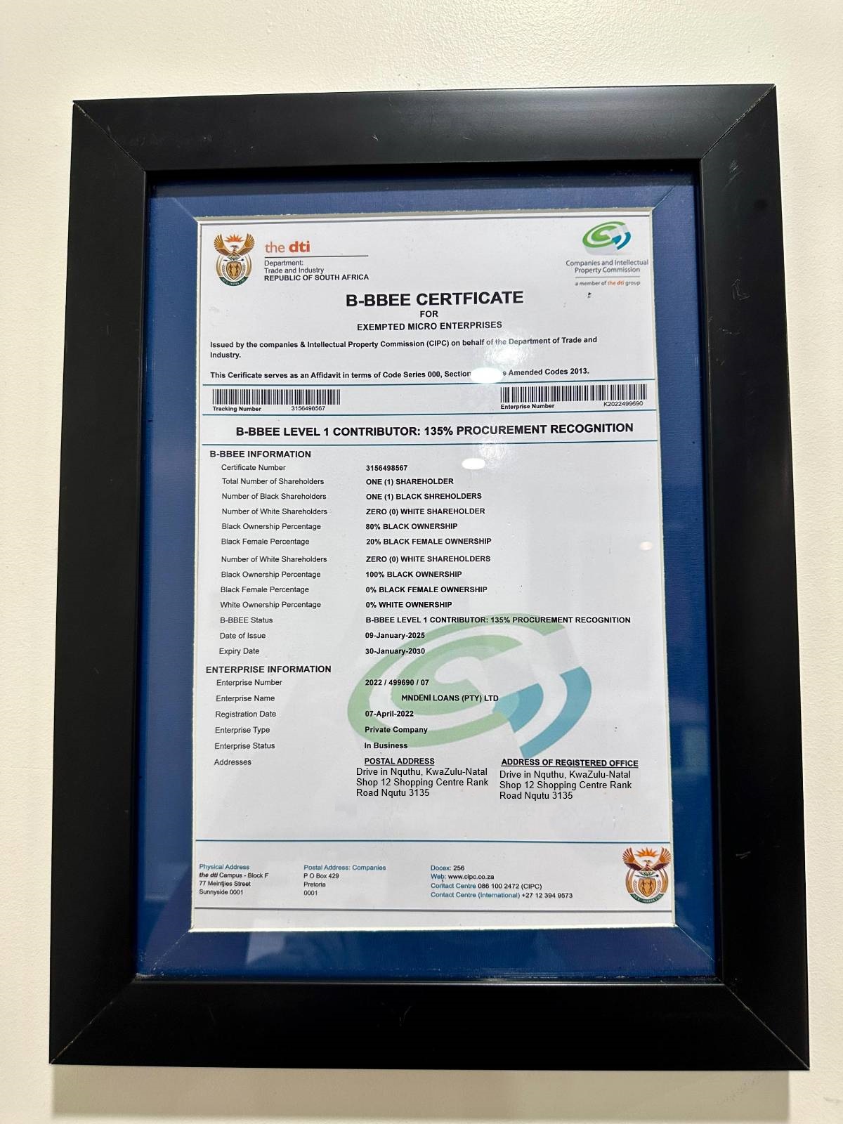 B-BBEE Certificate