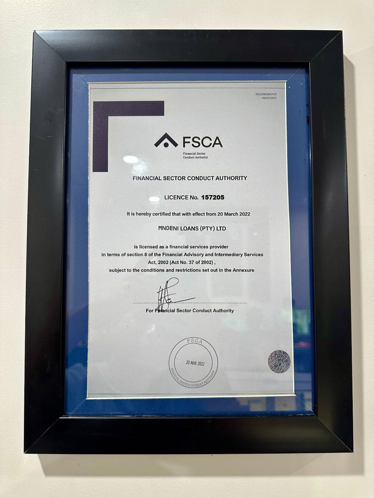 FSCA License
